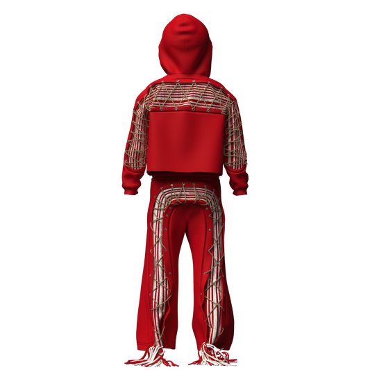 Kids Racing Red "Cords" Sweatsuit